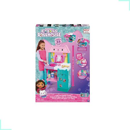 Gabby's Dollhouse, Jogo de cozinha para crianças com acessórios e comida de  brinquedo de cozinha, Sons, músicas e jogos de meninos e meninas de 3 anos  em diante.