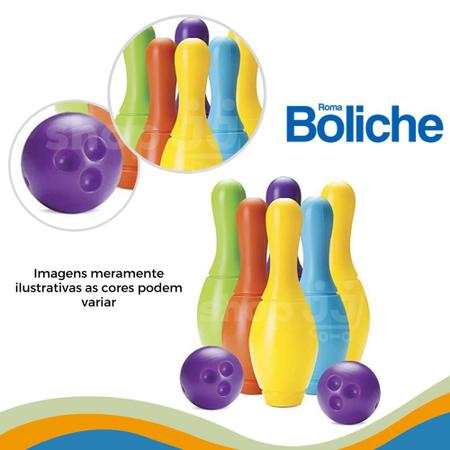 Jogo de Boliche Infantil - Coleção Bichinhos - 6 Pinos - Roma Brinquedos