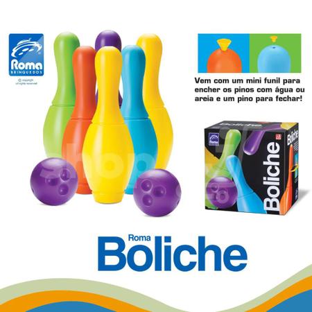 Jogo de Boliche Infantil com 6 Pinos - Coleção Bichinhos - Roma