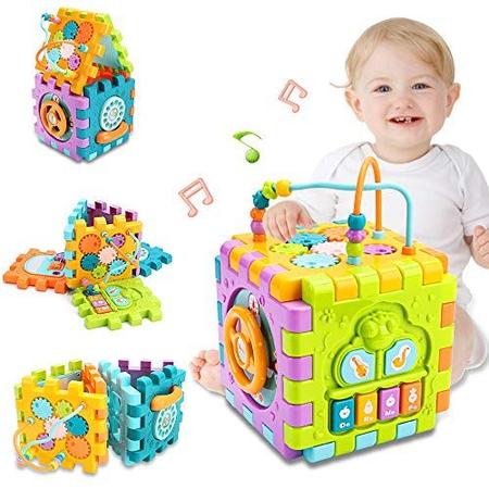 Imagem de Brinquedo Cubo Atividades nicknack 6 em 1 Música Formas Crianças 18M+