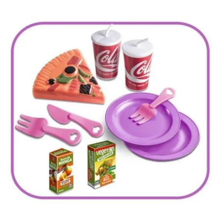 Imagem de Brinquedo De Cozinha Infantil Gourmet Chef Kids Geladeira Com Micro Ondas Culinária Para Crianças Kit Didático Pedagógico