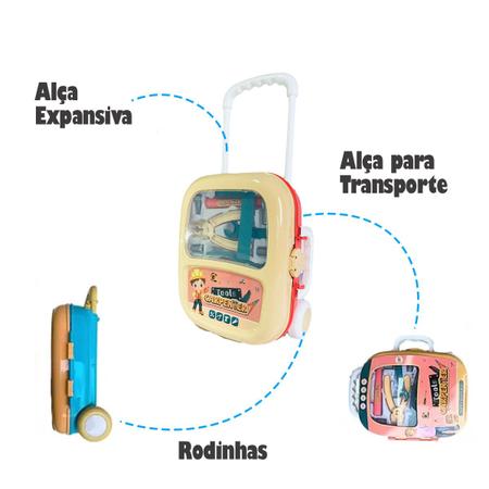 Imagem de Brinquedo de Ferramentas Infantil de Montar de Desmontar para Crianças Maleta com Rodinhas 