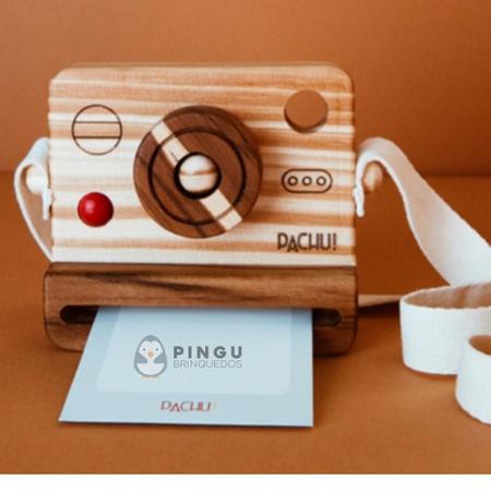 Imagem de Brinquedo de madeira  Câmera fotográfica Lúdica Polaroid