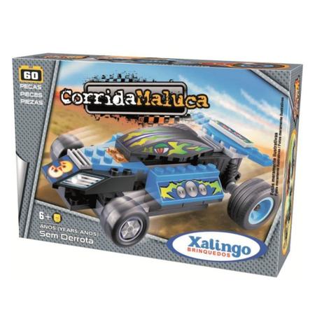 Imagem de Brinquedo de Montar Carrinho Corrida Maluca Sem Derrota 60 Peças Xalingo - 06265