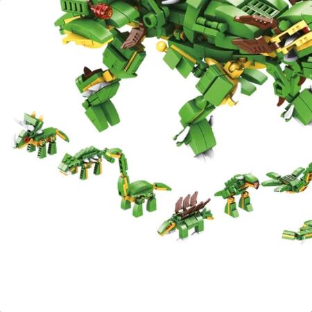 Imagem de Brinquedo De Montar Cubic 25 Em 1 Dino 577 Peças Mega Dinossauro Acima De 6 Anos Multikids - BR1615