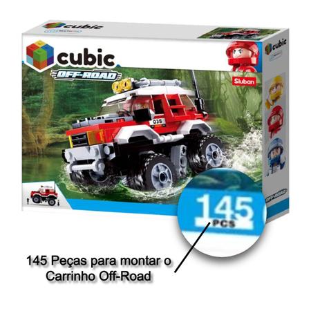 Imagem de Brinquedo de Montar Cubic Adventure Off-Road 145 Peças Vermelho Multikids - BR1481