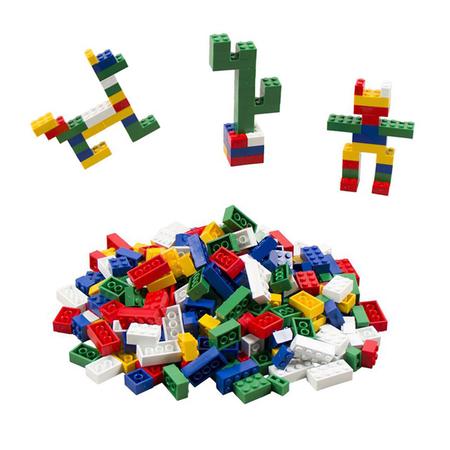 Imagem de Brinquedo De Montar Interativo Plastico Blocos Infantil Coloridos Formas Quadrado Retangulo