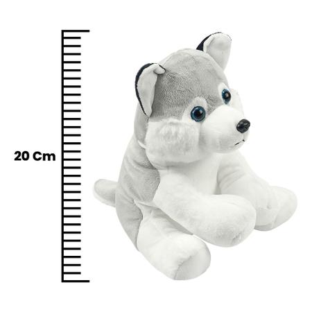 Brinquedo de Pelúcia Cachorrinho Sentado Pet Fofinho 20 cm - Barra Rey