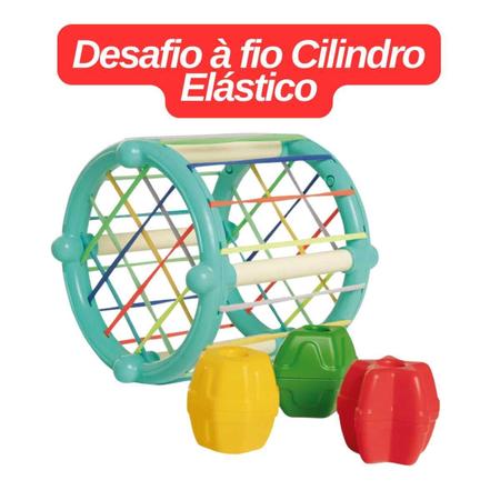 Brinquedo Desafio Cilindro Tateti Calesita Ref.870 Turquesa Imagem de Brinquedo Desafio Cilindro Tateti Calesita Ref.870 Turquesa