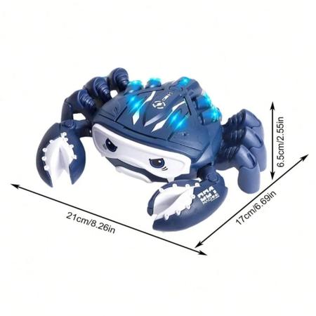 Imagem de Brinquedo Dia Das Crianças Caranguejo Rastejante Fujão Musical Led Crab Crazy Rotation