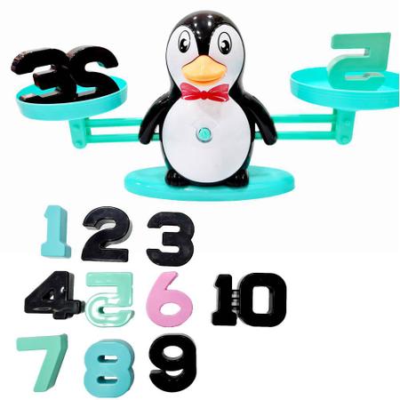 Pinguim com equilíbrio 2 peças - Jogo contagem matemática legal