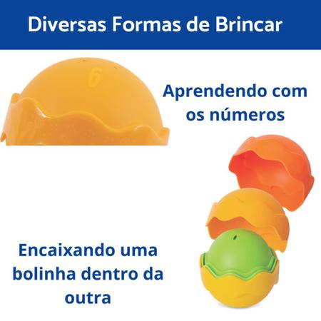 Imagem de Brinquedo Didatico Torre Bebe Empilhar Presente +6 meses Menino Menina Educativo Banho Agua 1 ano