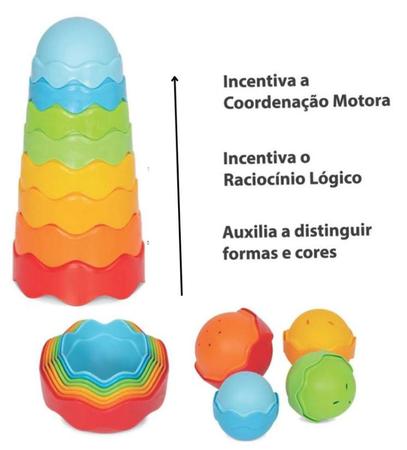 Imagem de Brinquedo Didático Torre Mágica Colorida - Mercotoys