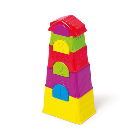 Imagem de Brinquedo Didático Torre Maluca Encaixar e Empilhar Tateti