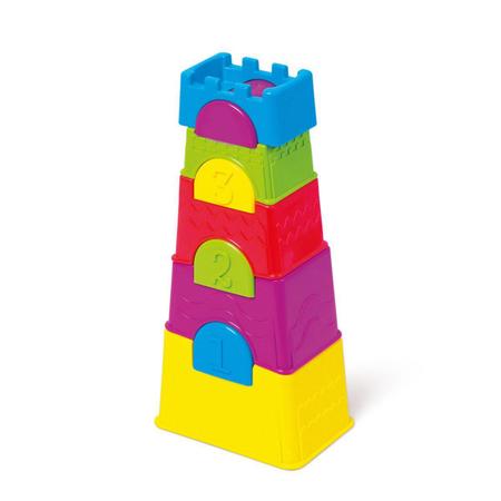 Imagem de Brinquedo Didático Torre Maluca Encaixar e Empilhar Tateti