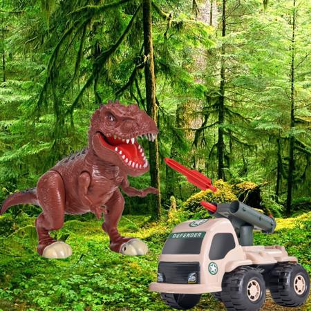 Brinquedo Dinossauro Rex Attack Defender Adijomar - Jurassic Park - Jóia  Presentes e Utilidades