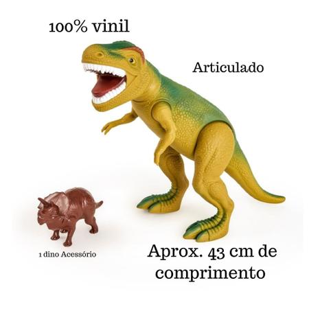 Dinossauro Tiranossauro ATTACK 847 Dino Infantil Articulado com Som e Luzes  Realista Jurássico Criança - Adijomar - Bonecos - Magazine Luiza