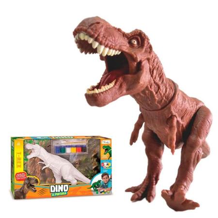 Dinossauro Para Colorir Dino E Pintura T-Rex Miketa 1136 no Shoptime