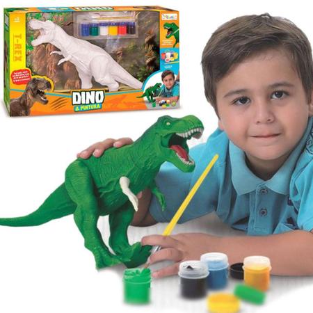 Dinossauro Para Colorir Dino E Pintura T-Rex Miketa 1136 no Shoptime