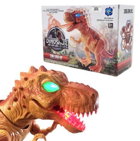 Imagem de Brinquedo Dinossauro Rex Anda Solta Fumaça Emite Som E Luzes Nos Olhos