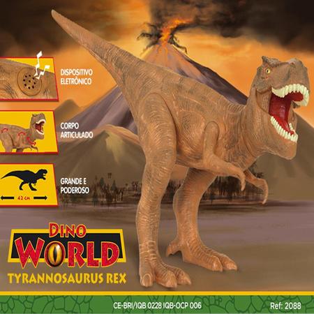 Brinquedo Dinossauro T-Rex 42cm Dino World - Cotiplás 2088