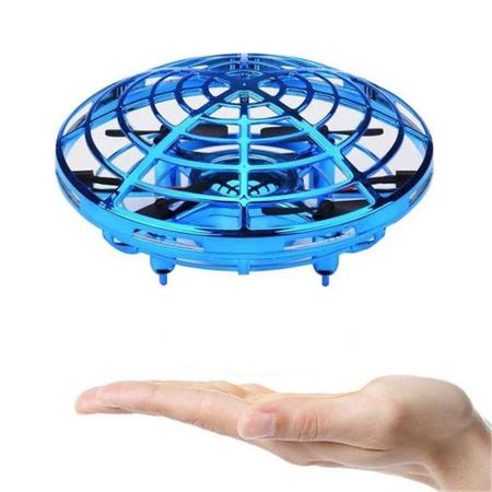 Imagem de Brinquedo Drone Ufo Infantil Azul com Luz e Usb Candide 1104