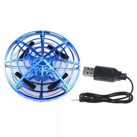 Imagem de Brinquedo Drone Ufo Infantil Azul com Luz e Usb Candide 1104