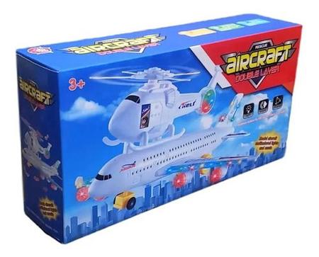 Avião Tucano a Pilha c/ Musica Luz E Movimento + Boneco Lego