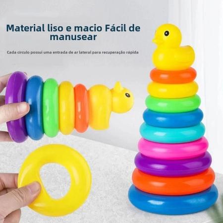 Imagem de Brinquedo Educacional Montessori Para Bebês, Torre De Bola Rolante, Pista De Empilhamento Para