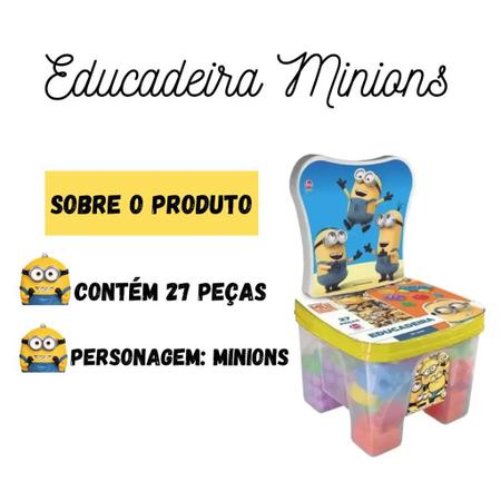 Imagem de Brinquedo Educadeira Minions 27 Peças para Montar 2791 Líder