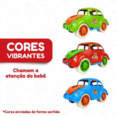 Imagem de Brinquedo Educativo 1 Ano 12 Meses Fusca Encaixe Carrinho