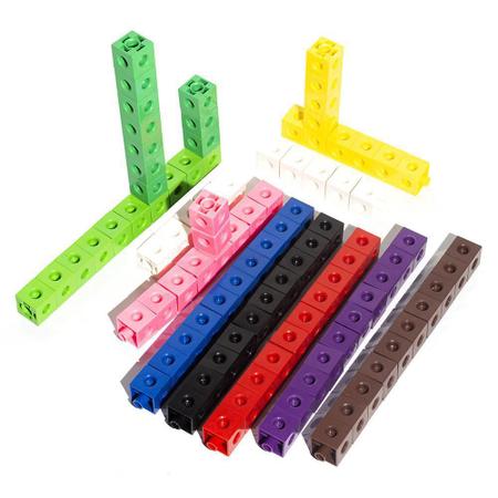 Brinquedo Educativo Blocos de Montar Linked Cubes 100 Peças - AliExpress