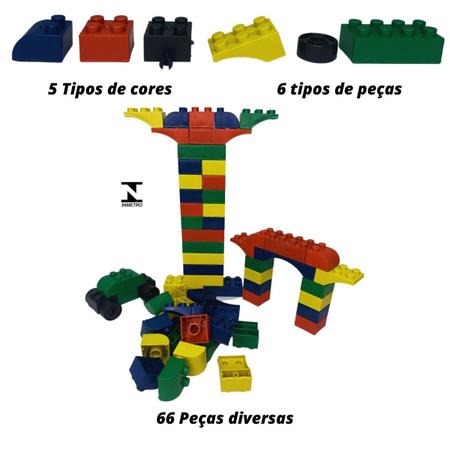 Blocos de montar Lego - 52 peças - COORDENAÇÃO MOTORA - Nina Brinca -  Brinquedos Educativos e Jogos Pedagógicos