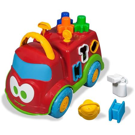 Imagem de Brinquedo educativo bombeirinho c/blocos topi sola cardoso toys