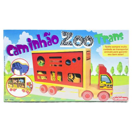 Caminhão ZooTrans de Madeira - Brinquedo Educativo Carimbras - Educativos  Brinquedos