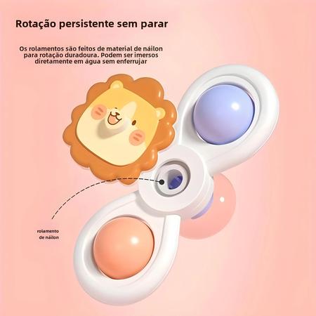 Imagem de Brinquedo educativo com ventosa para o banho do bebê, 3 peças, jogo sensorial, para menino e menina