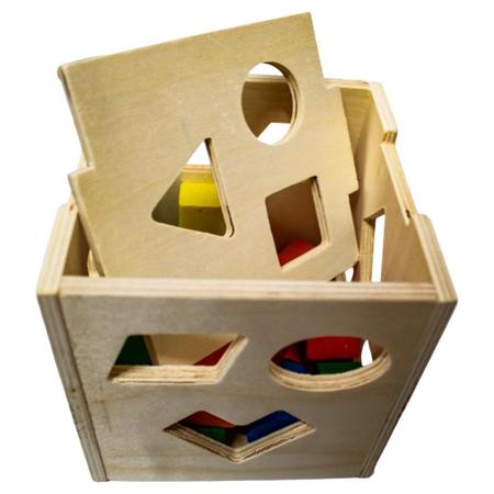 Brinquedo Educativo Cubo Blocos Encaixar Formas Geométricas - Blessed Imagem de Brinquedo Educativo Cubo Blocos Encaixar Formas Geométricas