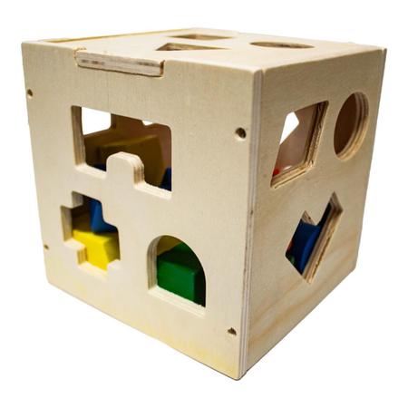 Brinquedo Educativo Cubo Blocos Encaixar Formas Geométricas - Blessed Imagem de Brinquedo Educativo Cubo Blocos Encaixar Formas Geométricas