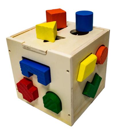 Brinquedo Educativo Cubo Blocos Encaixar Formas Geométricas - Blessed Imagem de Brinquedo Educativo Cubo Blocos Encaixar Formas Geométricas