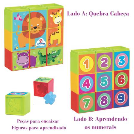 Cubos Joe - Blocos de Montar Infantil 5 Peças em Madeira