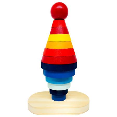 Brinquedo Educativo de Montar Madeira Torre Serial 2135 - Bambinno  Brinquedos