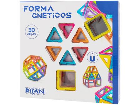 Imagem de Brinquedo Educativo De Montar Magnético - Formagnéticos 30 Peças Dican
