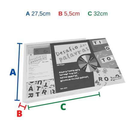 Jogo Educativo Desafio das Palavras 105 peças - Carimbras - Jogos  Educativos - Magazine Luiza