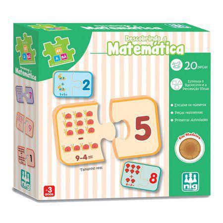 Imagem de Brinquedo Educativo Infantil Descobrindo Matemática 20 Peças