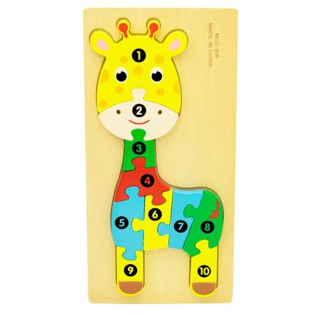 Imagem de Brinquedo Educativo Infantil Quebra Cabeça Encaixe Divertido Montessori 10pçs
