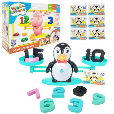 Pinguim com equilíbrio 2 peças - Jogo contagem matemática legal