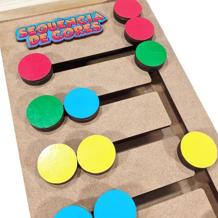 Jogo Sequencia De Cores Brinquedo Pedagógico