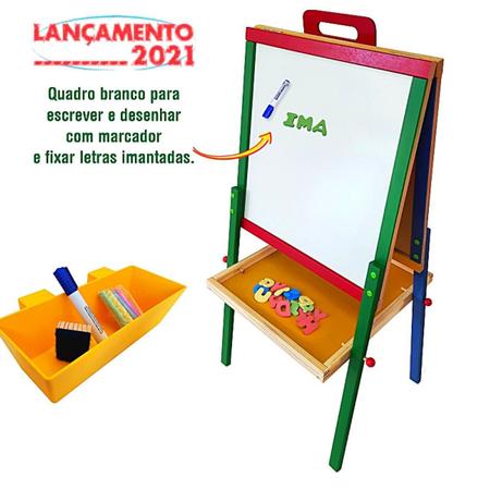 Brinquedo Educativo Lousa Portátil Magnética Com Alça E Cesta Fácil De  Guardar Menino Menina 3 Anos - Carimbras - Brinquedos Educativos - Magazine  Luiza