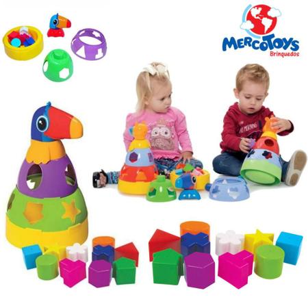 Brinquedo de Empilhar Tucanos Jogo de Raciocínio Infantil - Bambinno -  Brinquedos Educativos e Materiais Pedagógicos