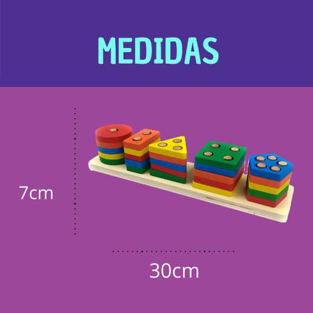 Imagem de Brinquedo Educativo Pedagógico Encaixe Formas Geométricas